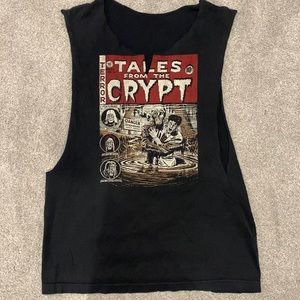 Altered sleeveless Tales from the crypt T-shirt.